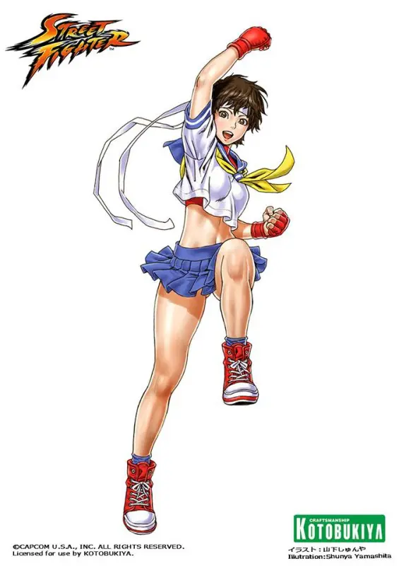figurine kotobukiya FR Street Fighter Sakura Bishoujo - Shunya Yamashita