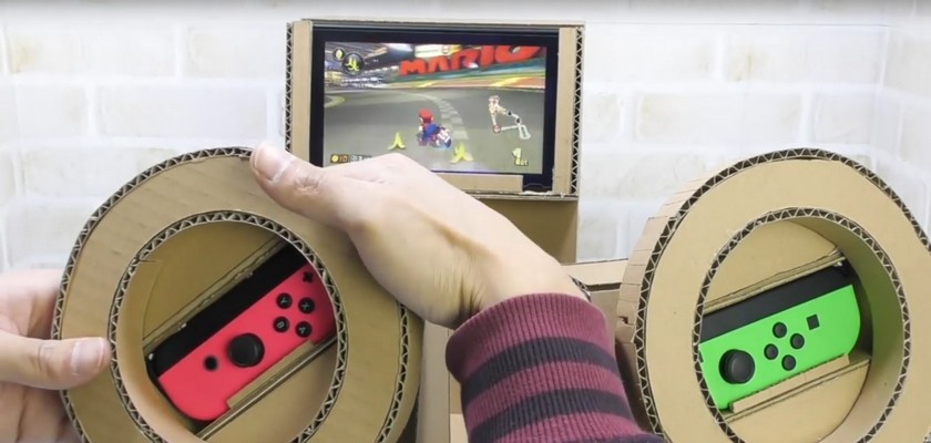 Un volant DIY cardboard pour Mario Kart 8 Deluxe sur Switch.
